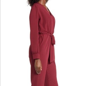 Nordstrom Burgundy Red Jumpsuit, Fraiche by J, size S, NWT